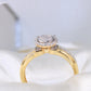 10K Yellow Gold Diamond Wedding Trio Set Rings