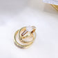 10K Yellow Gold Diamond Wedding Trio Set Rings