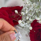 14K White Gold CZ Engagement Ring