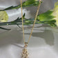 14K Gold Rose Stem Charm