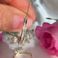 10K Yellow Gold Diamond Hoops