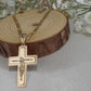 14K Yellow Gold Crucifix Charm