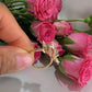 14K Gold Tricolor Rose Gold Flower Ring