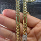 14K Gold Monaco Baguette Chain 6mm 22in