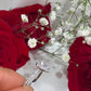 14K White Gold CZ Engagement Ring