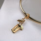 14K Yellow Gold Cocktail Drink Dangle Charm