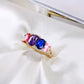 14K Yellow Gold CZ Birthstones Ring