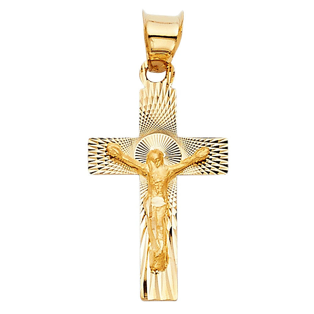 14K Yellow Gold Crucifix Charm14K Yellow Gold Crucifix Charm
Chain Sold Separately 14K Yellow Gold Crucifix Charm
 
Material Type–14k Gold 14K Yellow Gold Crucifix Charm
 
Approximate Dimensions All CharmsAlexanderAlexander Gold & Diamonds14K Yellow Gold Crucifix Charm