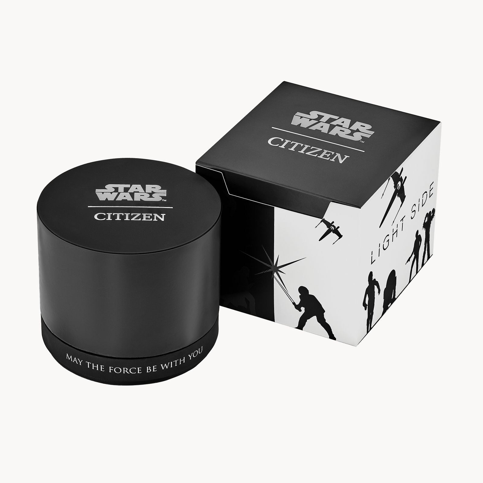 Citizen CA0761-06W presented in its official Star Wars™ themed packaging, including branded box and documentation.