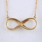 14K Yellow Gold Infinity Necklace 18in
