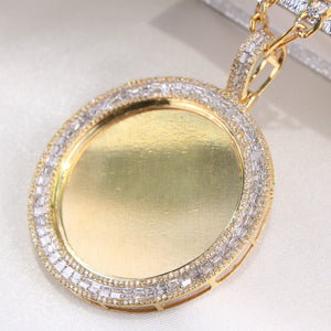 10K Yellow Gold Diamond Personalized Picture Charm
