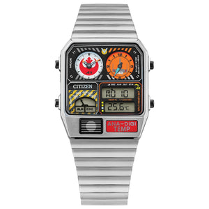 Citizen Star Wars™ Rebel Pilot Ana-Digi Watch JG2108-52W featuring a 33mm silver-tone stainless steel case with a black dial—front view.