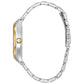 Side profile of the Citizen Corso BM7334-58L, showcasing the elegant two-tone case and bracelet design.