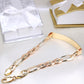 14K Tricolor Gucci Link ID Bracelet 5mm 8in