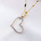 10K Yellow Gold Diamond Heart Charm