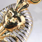 10K Yellow Gold Diamond Pharaoh Egyptian King Charm