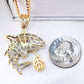 10K Yellow Gold Shark And Moneybag Diamond Charm