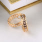 14K Yellow Gold CZ Hoops