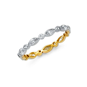 14K Yellow Gold CZ Ring