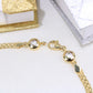 14K Yellow Gold CZ Virgin of Guadalupe Bracelet 10mm 7.5in