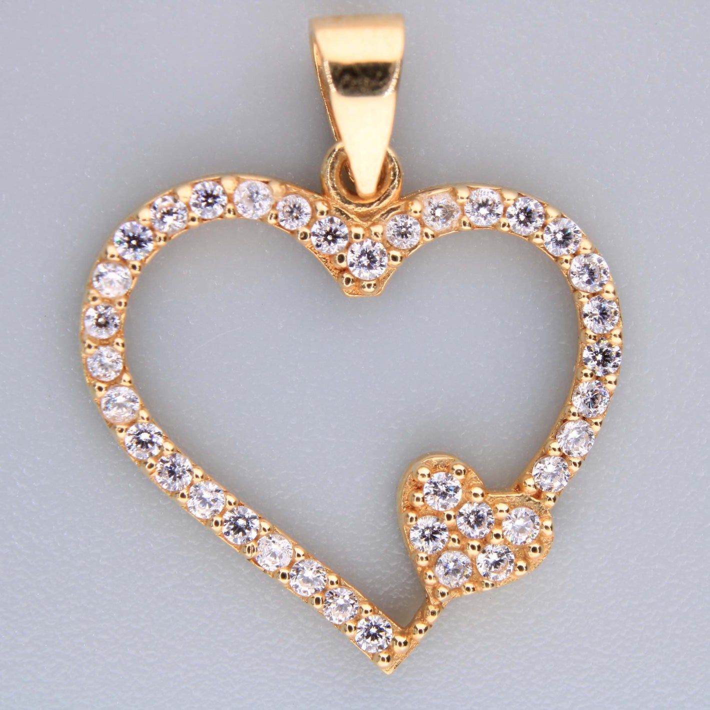14K Yellow Gold Heart Charm