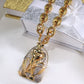 10K Yellow Gold Diamond Pharaoh Egyptian King Charm