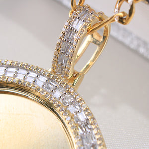 10K Yellow Gold Diamond Personalized Picture Charm