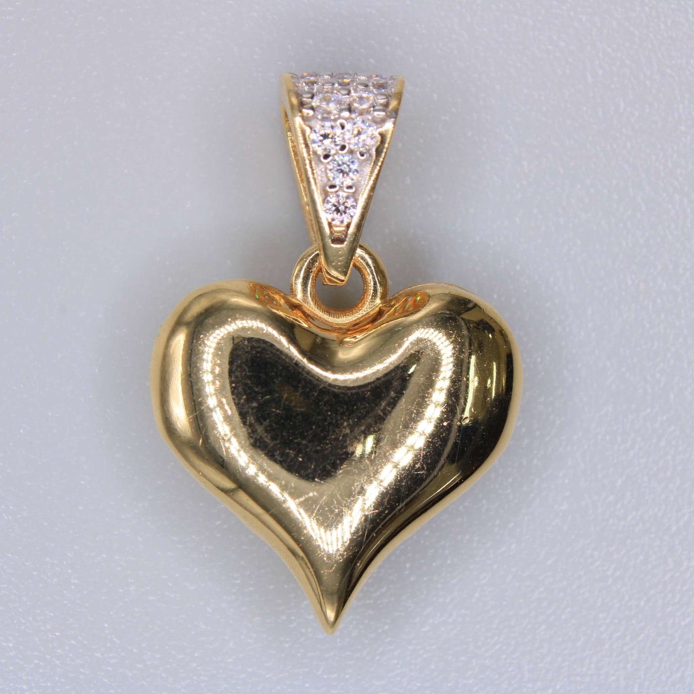 14K Yellow Gold Heart Charm