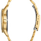 Side profile of the Citizen FE7082-53W showcasing the gold-tone stainless steel case and bracelet.