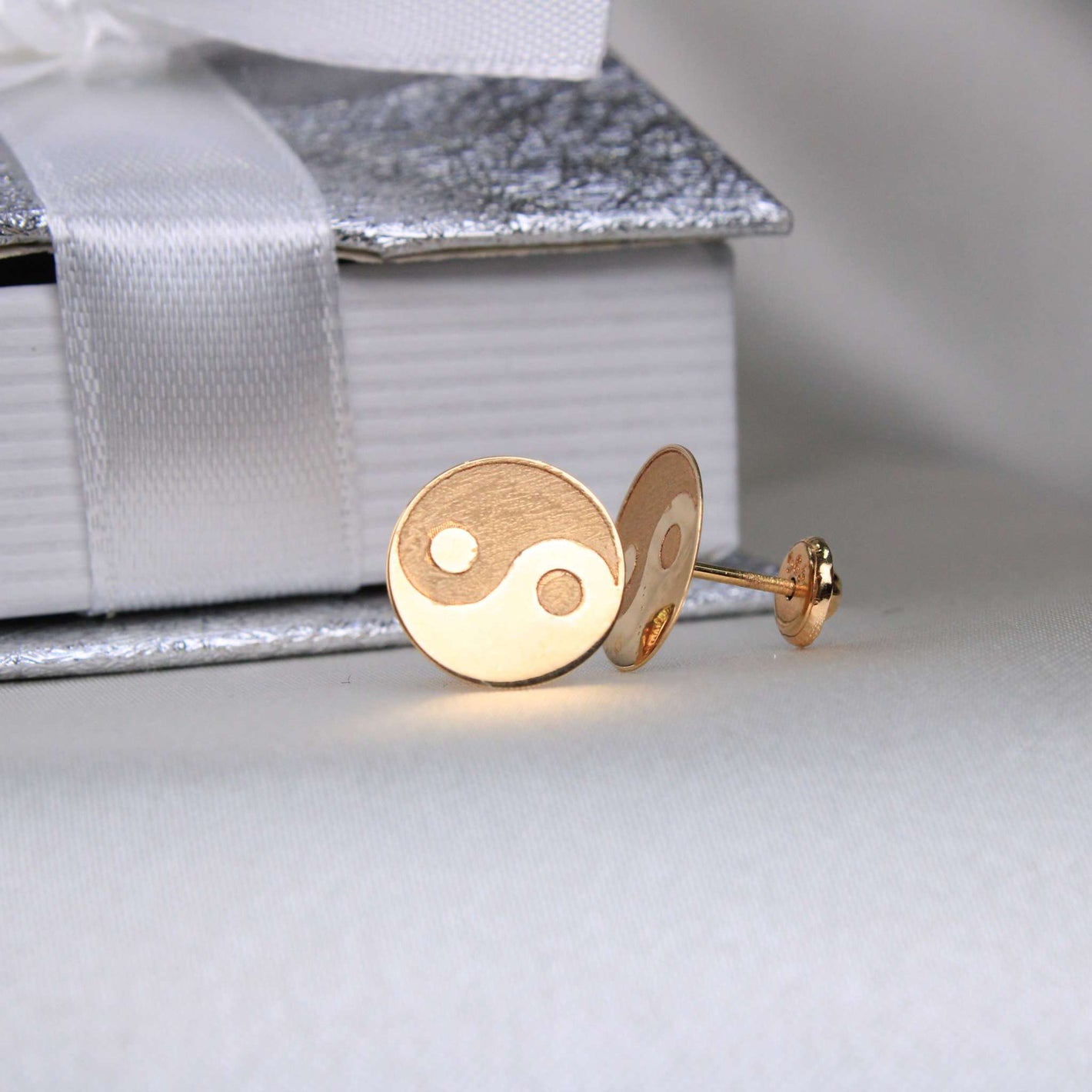 14K Yin Yang Earrings