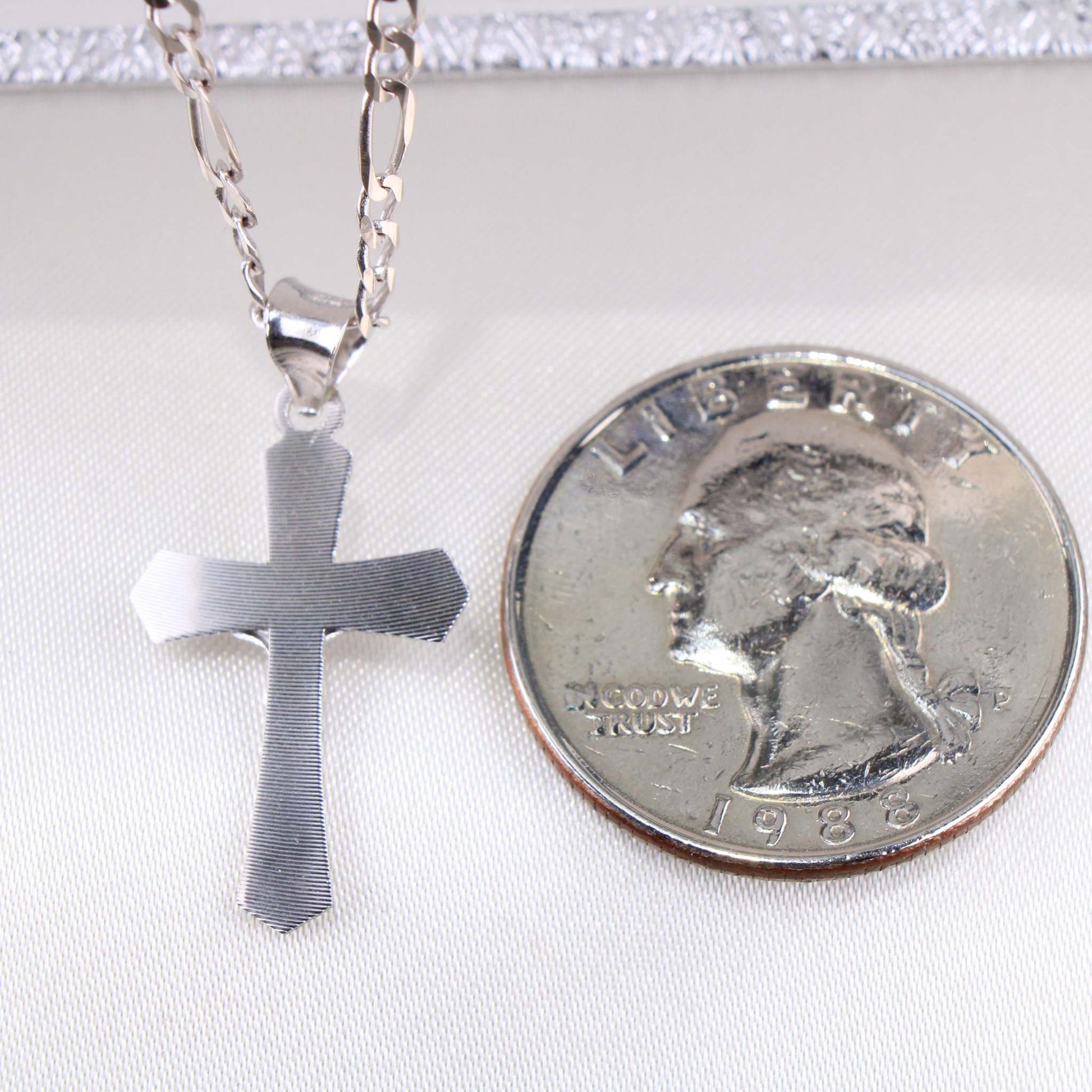 14K White Gold Crucifix Charm14K White Gold Crucifix Charm
Chain Sold Separately 14K White Gold Crucifix Charm
 
Material Type–14k Gold 14K White Gold Crucifix Charm
 
Approximate Dimensions 14KAll CharmsAlexanderAlexander Gold & Diamonds14K White Gold Crucifix Charm