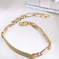 14K Tricolor Gucci Link ID Bracelet 5mm 8in