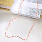 14K Yellow Gold Red Beaded Necklace 18in