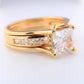 14K Yellow Gold Engagement CZ Ring