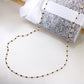 14K Yellow Gold Onyx Black Beaded Necklace 18in
