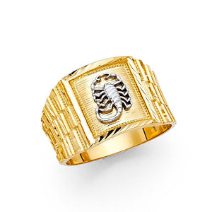 14K Two-Tone Gold Scorpion Ring
