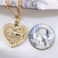 10K Yellow Gold Heart Diamond Charm