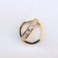 14K Yellow Gold CZ Hoops