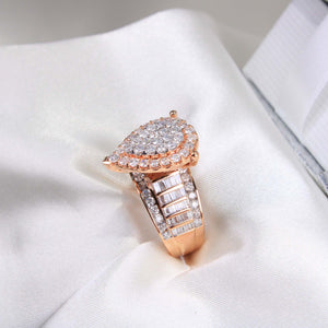 10K Rose Gold Diamond Ring