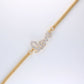 14K Yellow Gold CZ "Love" Bracelet 4mm 7.5in
