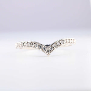 14K White Gold CZ Ring