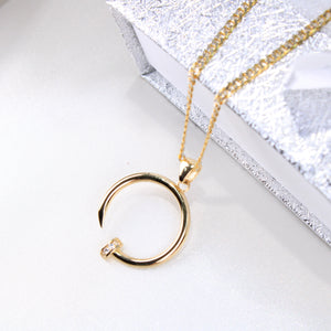 14K Yellow Gold CZ Charm