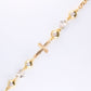 14K Yellow Gold CZ Cross Heart Bracelet 9.5mm 7.5in