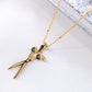14K Yellow Gold Scissors Charm
