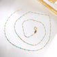 14K Turquoise Beaded Necklace 18in