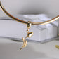 14K Yellow Gold Rose Dangle Charm