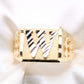 14K Yellow Gold Initial W Ring