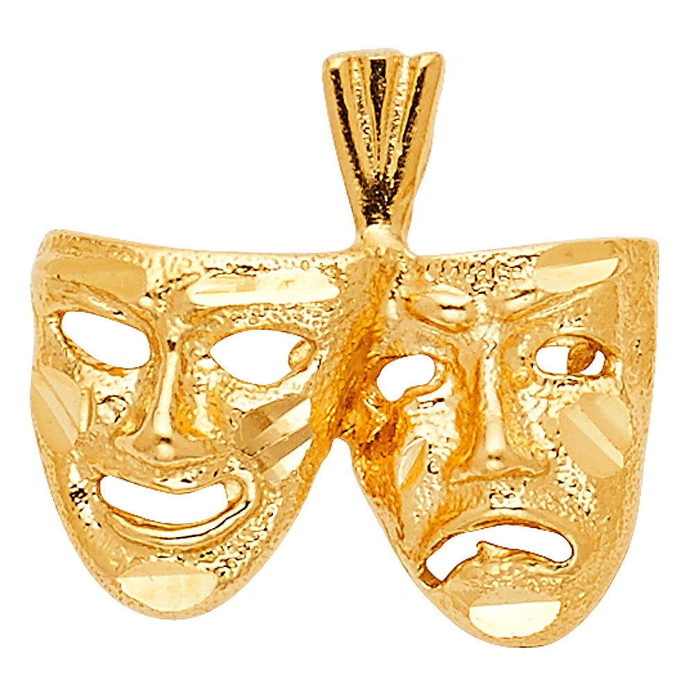 14K Yellow Gold Smile Now Cry Later Charm