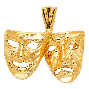 14K Yellow Gold Smile Now Cry Later Charm