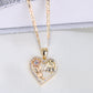 14K Yellow Gold Heart Quinceañera Charm